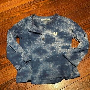 True Religion Kid’s Blue Long Sleeve Shirt Size 2T